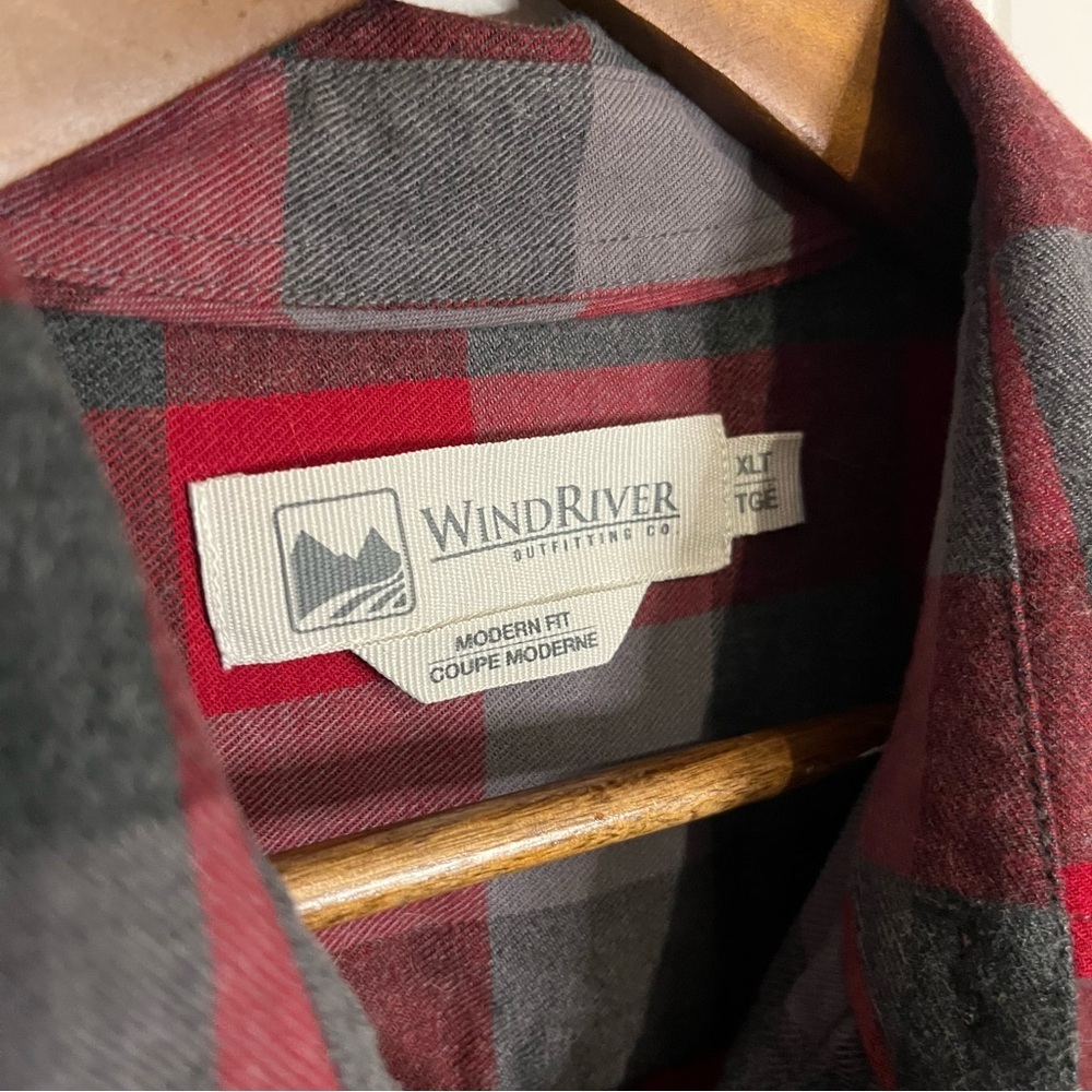 Windriver Red and Grey Plaid. Size XL T. - Picture 2 of 4